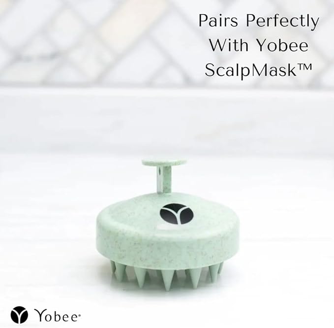 Yobee Scalp Massager - Gentle Head Massager with Soft Silicone Bristles - for Removing Dandruff & Buildup & Promoting Hair Growth - Exfoliator & Stress Relief Scalp Scrubber for All Hair Types