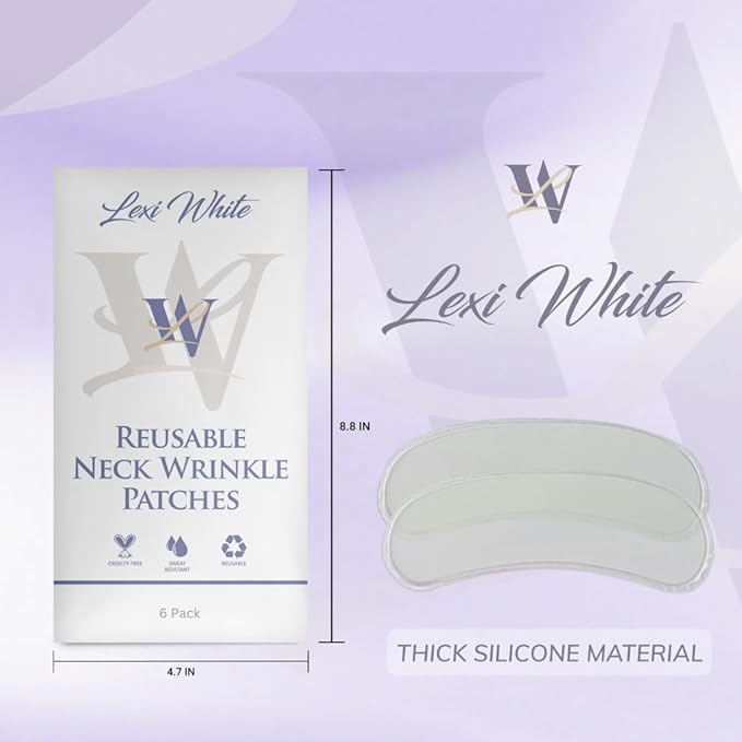 Reusable Neck Wrinkle Patches 6Pcs, Anti Wrinkle Patches, Face Tape for Wrinkles Overnight, Silicone Neck Patches, Silicone Wrinkle Patches for Neck Overnight, Silicone Patches for Wrinkles