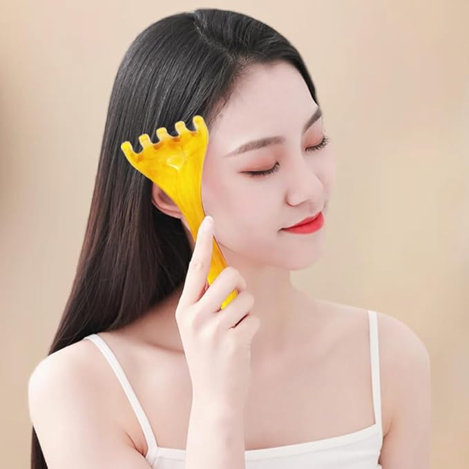Scalp Massager Handheld Head Massager Resin Guasha Large Size Wide Design Head Scratcher Relax Massage Tool