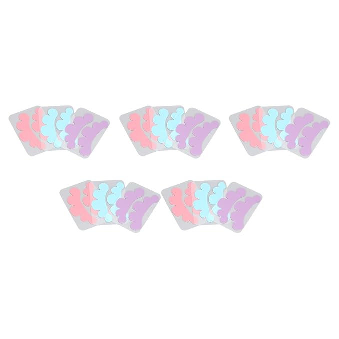 15 Pairs Eyelash Extension Under Eye Pads Cloud Shaped Reusable Silicone Lash Grafting Eye Pads Blue