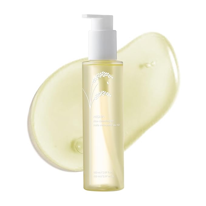 MIDHA RICE CLEANSING OIL 5.07fl.oz/150ml, Gentle Makeup Remover, Hydrating, Lightweight, Plant-Based, Moisturising, First-Step Cleanser, Balanced Skin with Residue-Free, Sebum Care Formula