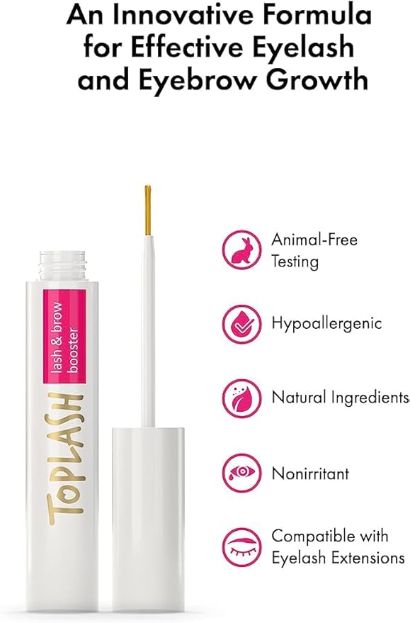 Eyelash Growth Serum - Innovative Formula for Longer, Thicker, Fuller Brows & Lashes - Natural, Cruelty-Free & Hypoallergenic - 0.10 fl.oz.