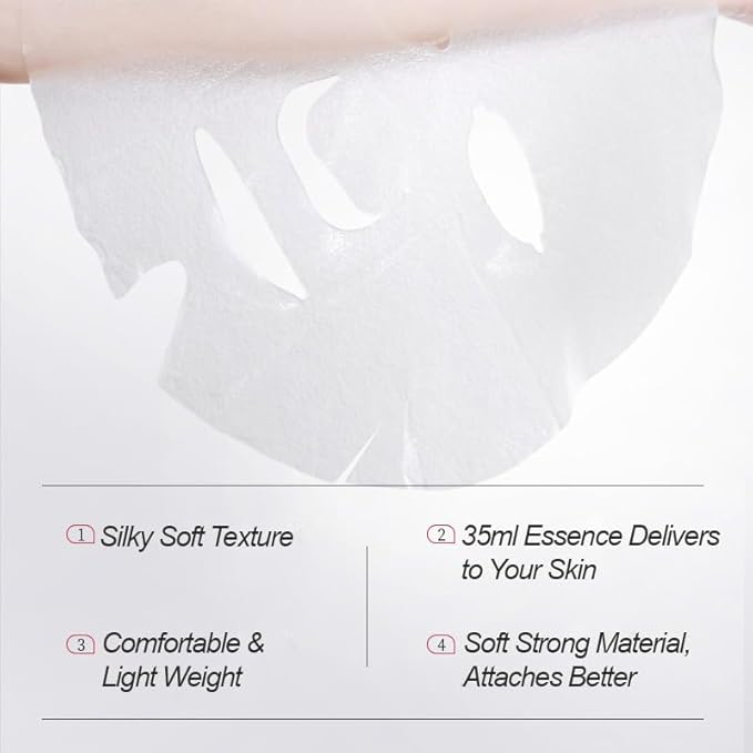 NEW Fan Beauty Secret Seagrape Deep Hydrating Water Facial Gel Mask, 1 Box of 5 Sheets, Moisturizing Anti Stress Facial Sheet Mask