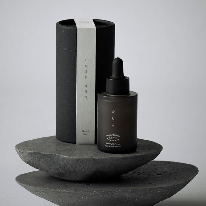 Makgeolli Glow Focus Duo – Korean Skincare Makgeolli Serum & Eye Cream Set with Fermented Rice Wine, Lightweight Texture for Dry and Rough Skin Care