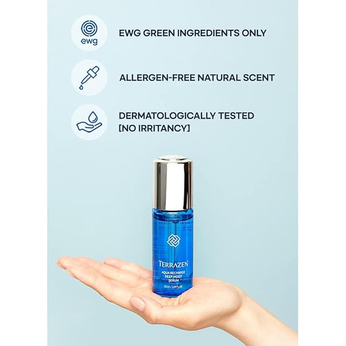 Aqua Recharge Deep Moist Serum, 1.85 fl oz / 55ml - Korean Face Serum, K Beauty, Biotics Intensive Serum, +8 Hyaluronic Acid for Dewy Radiance