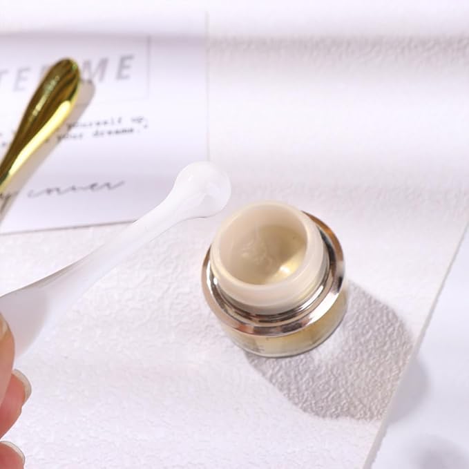 3 Pcs Gold Makeup Sticks Mud Mixing Tool, Acrylic Cosmetic Spatulas Scoop Face Cream Spoons Portable Mask Stick Cosmetic Mask Spoon Spatulas Treatments and Masks