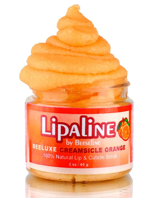 Lipalene HoneyLuxe - 100% Natural Lip & Cuticle Scrub (2 oz, Creamsicle Orange)