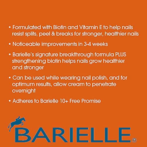 Barielle Nails Daily Strengthening Nail Cream with Biotin 1.5 Ounce - for Splitting, Brittle, Ridged, Breaking, Soft and Damaged Nails, Leaves Nails Strong, Healthy and Revitalized
