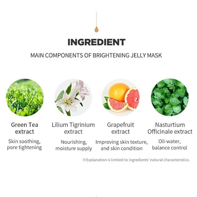 I'M SORRY FOR MY SKIN Jelly Face Mask Korean Skin Care, Hydrating Face Masks Skincare Set, Self Care Items for Glow Beauty, Teacher Appreciation Gifts for Women, Pack of 10 (Coffe Brightening Mask)