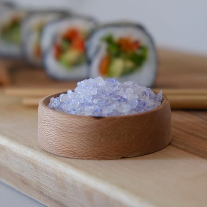 EUPHERBIA Blue Salt, Coarse, Rare Mineral Salt, High Potassium, Lower Sodium, Natural, Unprocessed, Hand Harvested, Kosher Certified, 227g (8 Oz)