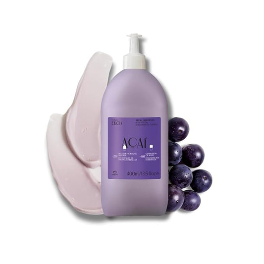 natura - Ekos Açaí Revitalizing Body Lotion Refill - Vegan Skin Care - 24 Hours of Soft Skin - Improves Skin Elasticity - Acai Oil - Brazilian Beauty Secrets - Body Care - 13.5 fl oz (400ml)