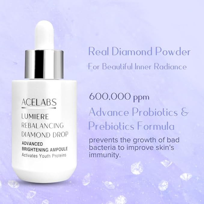 ACELABS Advance Brightening and Anti Aging Serum for Face | Niacinamide, Ceramide, Hyaluronic Acid & Probiotics | Improve Uneven Skin Tone, Hydrates Pore Minimizer for Face & Skin Tightening 1.01oz