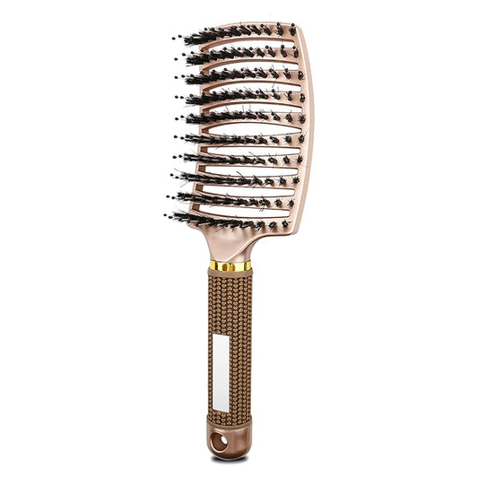 Magical Ultra Detangling Brush for Wet or Dry Hair, Detangler Brush, Fast Drying Styling Massage Hairbrush for Men, Women and Kids (New Gold)