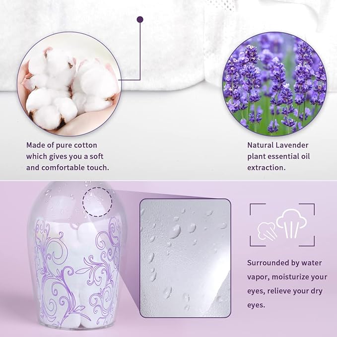 Steam Eye Mask 16 Packs, Self Heating Sleep Mask for Dry Eyes, Comfortable Warming Eye Mask, Disposable Heated Eye Mask, Relieve Eye Fatigue, Stress, Migraine,Relaxation Gifts for Women(Lavender)