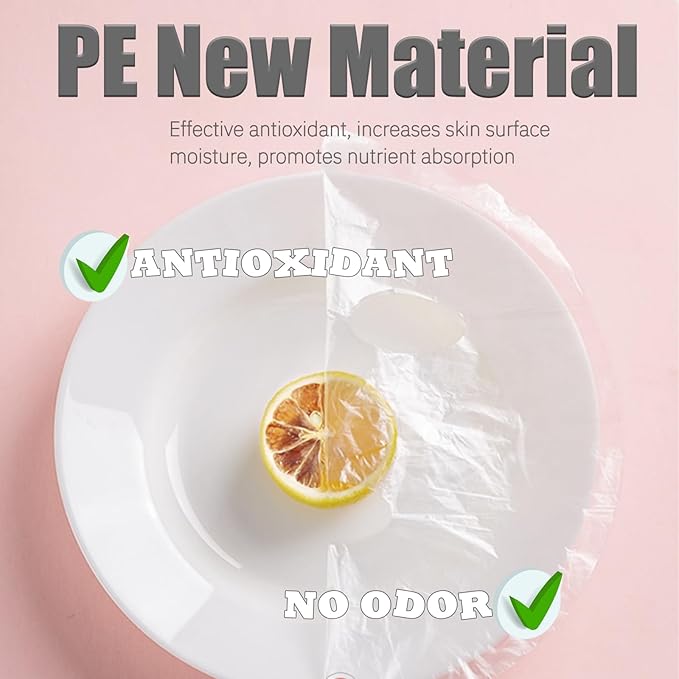 100Pcs Facial Plastic Mask Oil Facial Mask Paper Disposable Facial Sheet Mask Facial Skincare DIY Wet Compress Moisture Special Ultra-Thin Film for Spa Beauty Salon Elitzia