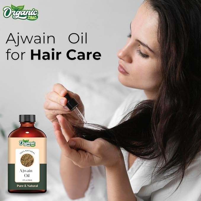 Ajwain (Trachyspermum Ammi) Oil | Pure & Natural Essential Oil for Skincare, Hair Care & Massage - 118ml/3.99fl oz