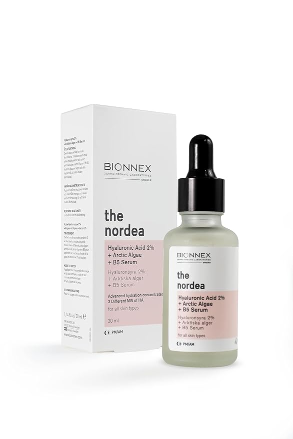 The Nordea - 2% Hyaluronic Acid Serum for Face with Arctic Algae & Vitamin B5 | Anti-Aging Serum for Fine Lines, Wrinkles Hydrating Serum (2% Hyaluronic Acid Skin Serum for Face)