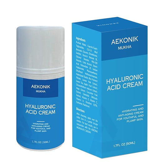 Hyaluronic Acid Facial Serum - Facial Moisturizer with Vitamin A, E, C, Green Tea, Hyaluronic Acid and Fruit Extracts - Anti Aging Serum for Facial Skincare - 50ML