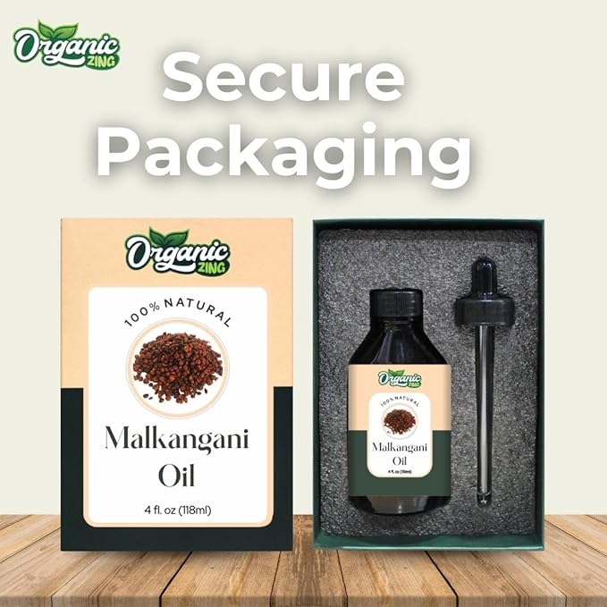 Malkangni Seed (Celastrus paniculatus) Oil | Pure & Natural Carrier Oil for Massage, Skin Care, Hair Care - 118ml/3.99fl oz