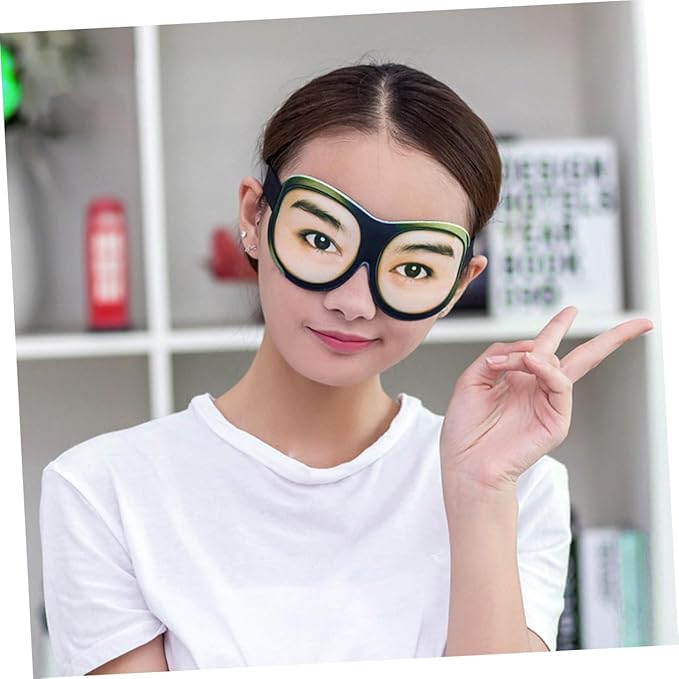 Mobestech 2pcs Travel Eye Mask Eye Mask for Travel Spoof Eye Mask Stereoscopic Eye Mask Eye Printing Eyeshade Funny Eye Masks for 3D Eye Eyeshade 3D Sleeping Eyeshade at Night Blindfold