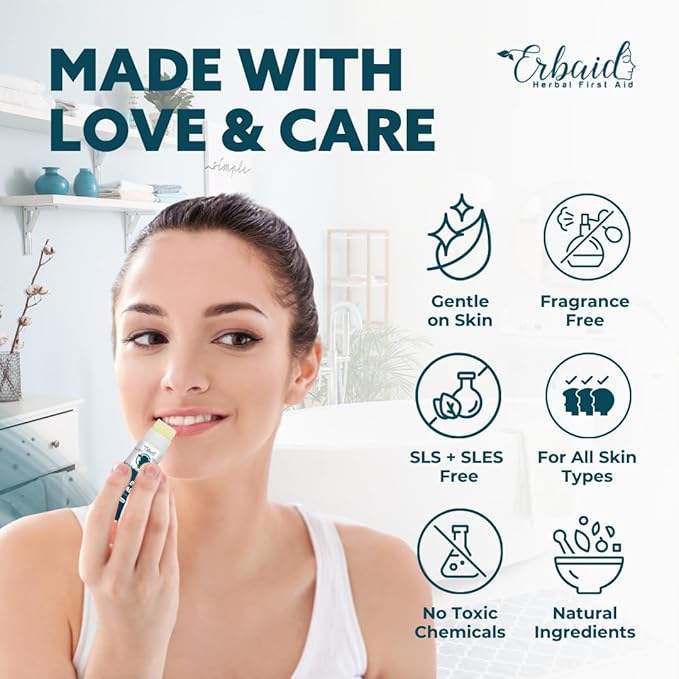 Beef Tallow Lip Balm – Natural Tallow Beeswax Chapstick – Hydrating Moisturizer Grass Fed Bison Tallow Balm Lip Care – Soothes Chapped, Dry Lips, Sensitive Skin – Long Lasting & Vitamin Rich USA-Made