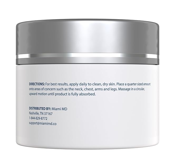 Miami MD Advanced Crepe Fix - Anti Aging Tightening & Firming Cream for Women - Facial and Neck Crepe Erase Cream – Crepey Skin Moisturizer for Softens and Nourishes the Skin for All Types - 6 fl oz