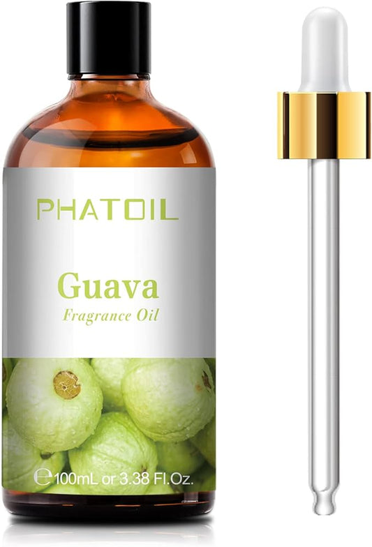 3.38FL.OZ Guava Fragrance Oils for Aromatherapy, Essential Oils for Diffusers for Home, Perfect for Diffuser, Yoga, Skin Care, DIY Candle and Soap Making - 100ml
