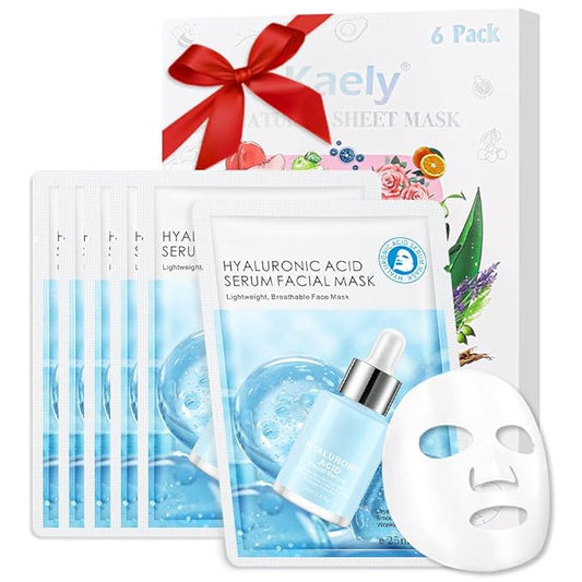 Face Sheet Mask Skincare,Hydrating Spa Face Mask For Sensitive Skin,Moisturize,Nourish for All Skin Types,Natural Skin Care Spa Face Mask for Women Men Girls,Pack of 6