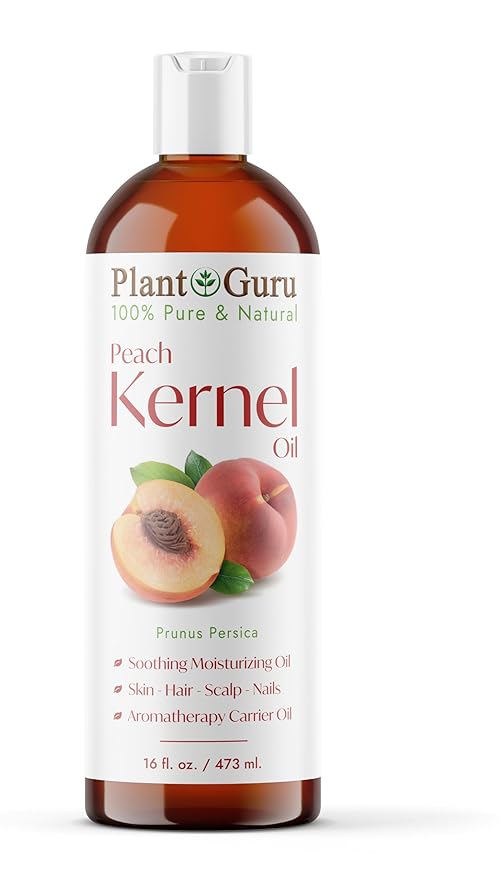 Peach Kernel Oil 16 oz. - 100% Pure and Natural Carrier Oil - Refined, Cooking, Skin, Hair, Body & Face Moisturizing