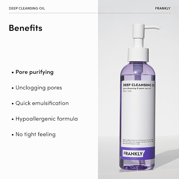 FRANKLY Pore Perfecting Set : Closer Serum, Toner Pads & Cleansing Oil | Deep Cleansing, Hydration, Pore Refining | For Sensitive, Oily & Acne-Prone Skin | Vegan & Fragrance-Free| Korean Skincare set