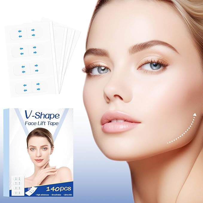 Face Tape, Face Tape Lifting, 180 Pcs Neck Lifting Invisible, Facelift Tapes for Older Women Face Tapes for Lifting Sagging Skin Double Chin Neck Jowls Eyes Facial Wrinkles