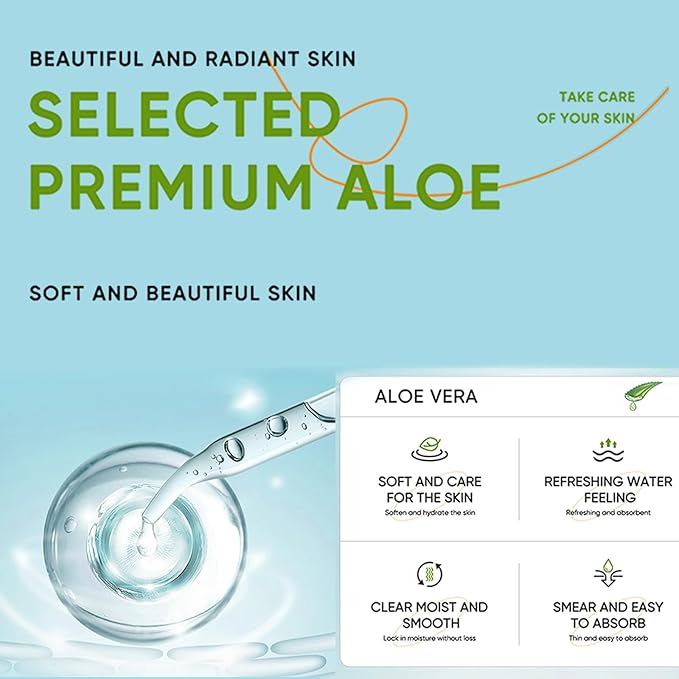 Aloe Vera Daily Skin Care Gift Box Set Daily Moisturizing & Nourishing Fresh Orange Essence Skin Care Set Vitamin Essence Six-piece Set For Valentine's Day And Festival Gift