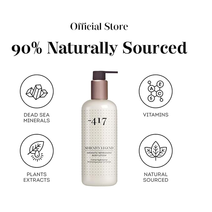 '-417 Dead Sea Cosmetics Aromatic Refreshing Body Lotion - Daily Moisturizing Lotion to Nourish Dry Skin 11.83 oz