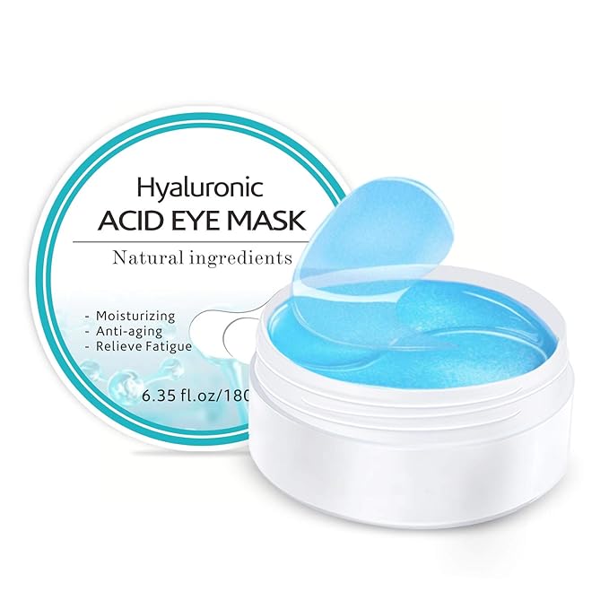 Under Eye Patches, Hyaluronic Acid Eye Mask Moisturizing, 60PCS Gel Eye Masks Pads With Collagen Eye Treatment for Reducing Dark Circles, Wrinkles Anti-Aging, Fine Lines Eye Bags Puffiness Women Men