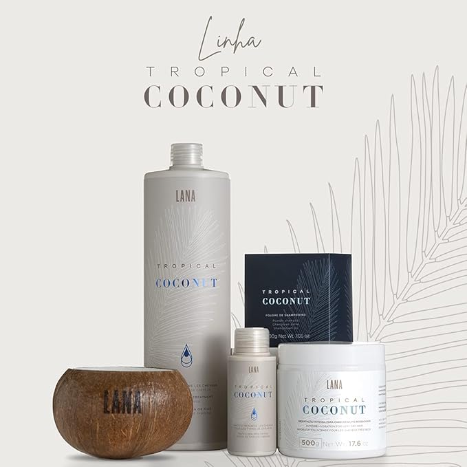 Lana Brasiles | Tropical Coconut Mask | Intense Hydration For Very Dry Hair | (200 gr / 7.05 oz.)