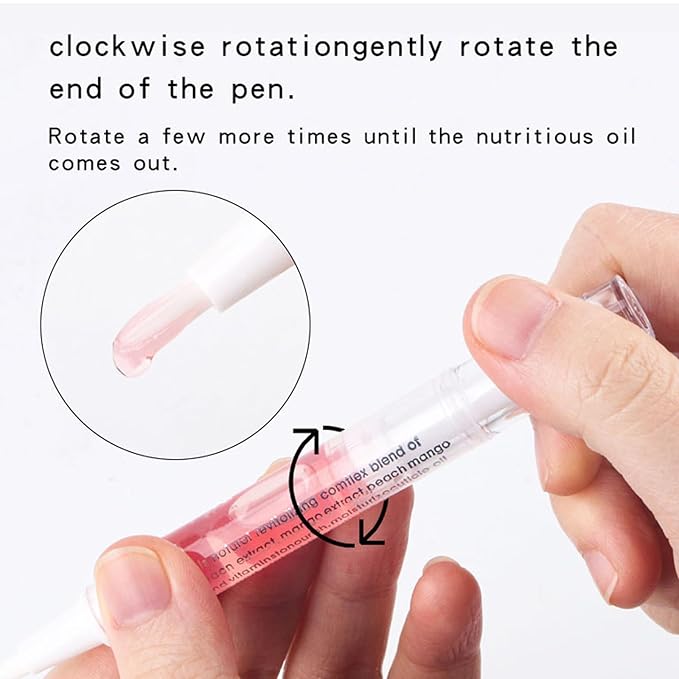 Cuticle Oils Pen: 6PCS Fruit Smell Revitalizer For Growth And Strength, Cuticle Remover- Cuticle Softener - Nail Strengthener, Professional Manicure - Pedicure Accessory (0.3 fl oz Bottles)