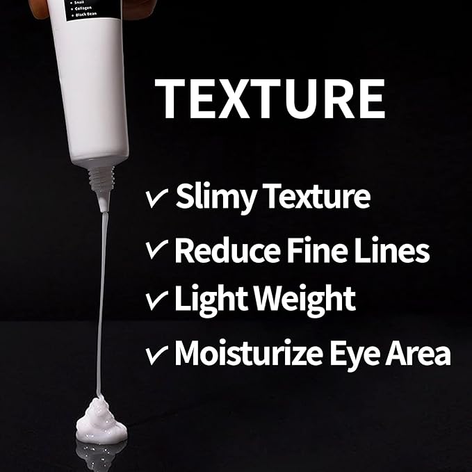 coxir BLACK SNAIL COLLAGEN EYE CREAM 1.01 fl.oz + CREAM 1.01 fl.oz | Black Foods, Snail Mucin, Collagen | Firming, Lifting, Moisturizing, Korean Skin Care