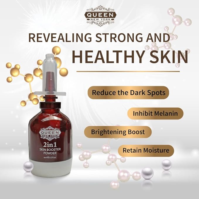 QUEEN 2in1 Booster Power: Radiance Brightening Elixir, elevate your routine for brighter, healthier skin and boosting ritual. Add instant Glow to any skincare routine.