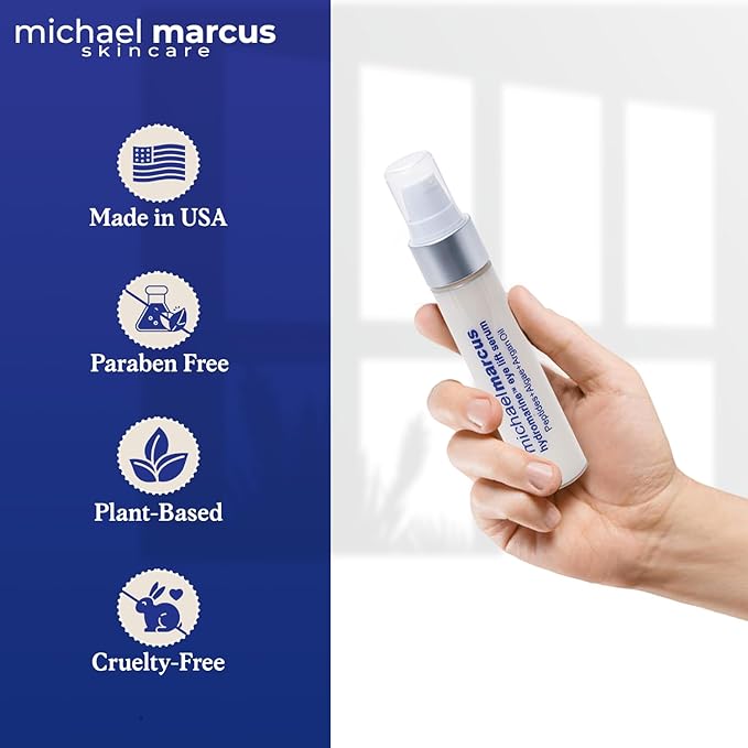 Micheal Marcus Hydromarine™ Eye Lift Serum - Reduces Wrinkles, Puffiness, Fine Line & Dark Circles - Under Eye Serum Improves Skin Elasticity, Skin texture & Brighten Complexion (30ml, 1 fl. oz)