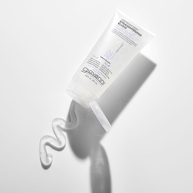 GIOVANNI Eco Chic Straight Fast Straightening Elixir, 6.8 oz. - Ultimate Hair Straightening, Superior Smoothing, Heat Protection, No Parabens, Color Safe