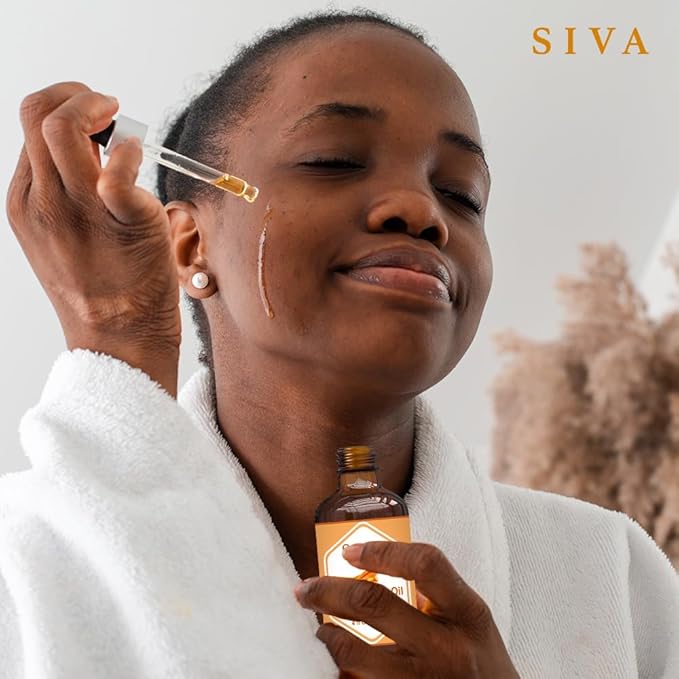 SIVA Carrot Seed Oil 4oz (118ml) Premium Cold-Pressed Carrier Oil With Dropper For Face, Skin Care, Body Massage, Hair Care, Hair Oiling & Scalp Massage