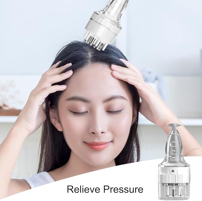 SYCOOVEN Scalp Applicator Comb for Hair Scalp Treatment, Hair Oil Root Comb Massager for Hair Growth, Essential Oil Bottle (White)