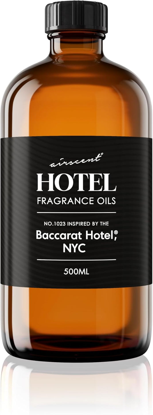 AirScent Hotel Diffuser Oil Inspired by The Baccarat Hotel Scent - Love Affair Fragrance Oil No. 1023 for Ultrasonic and Waterless Diffusers and Crafting - 500 mL, 16.9 fl oz Glass Bottle