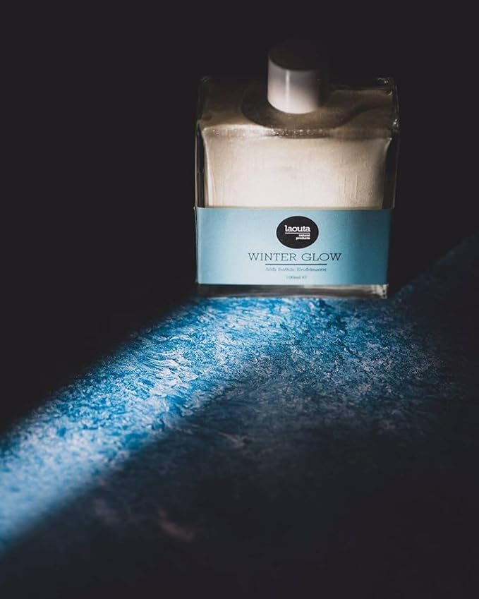 LAOUTA Winter Glow Shimmering Body Oil – Geranium & Grapefruit – Formulated w/Nourishing Natural Oils: Olive, Almond & Apricot – Body Highlighter Oil/Shimmer Oil Body (3.38 fl oz)