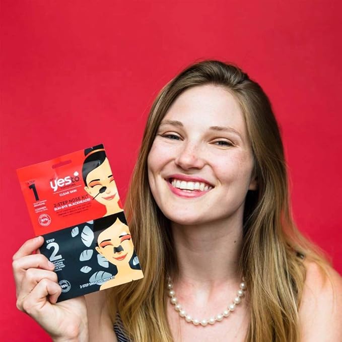 Yes To Tomatoes Two-Step Nose Kit, Detoxifying Daily Cleanser & Nose Strip Clears Breakouts Without Over-Drying With Salicylic Acid & Antioxidants, Natural, Vegan & Cruelty Free, 1-Pack