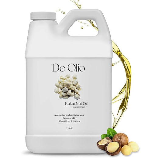 | Kukui Nut Oil | 100% Pure & Natural | Imported from Hawaii | Cold Pressed | Carrier Oil for Skin, Face, Hair, Soap Making | (7 LBS)