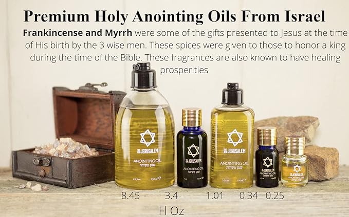 Frankincense and Myrrh Anointing Oil from Spring Nahal, Holy Spiritual Oils, 3.4 Fl Oz