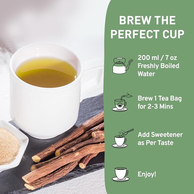 HANDPICK, Licorice Root Tea Bags (50 Count, 2g/bag) Licorice Tea | Non-GMO, Caffeine Free | Premium Quality Eco Conscious Round Bags