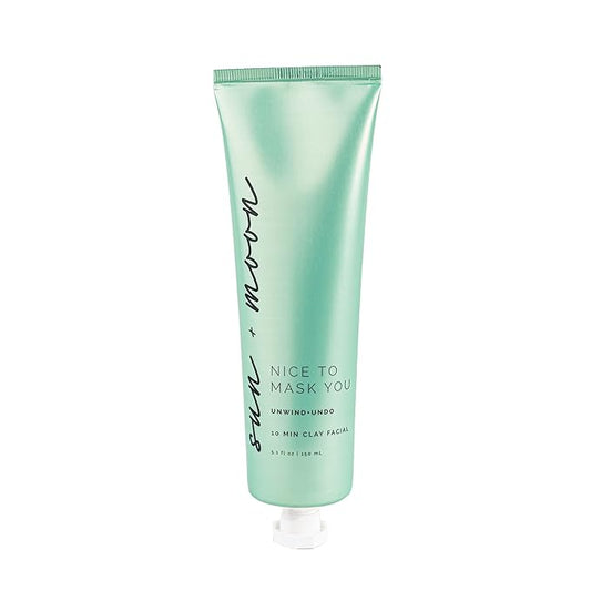 Nice to Mask You Unwind + Undo 10 Min Clay Facial with Kaolin Clay & Rose, 5.1 fl oz