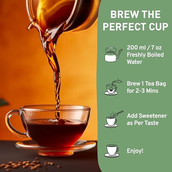 HANDPICK, Earl Grey Black Tea Bags (100 Count) Double Bergamot Oil | Caffeinated, Earl Grey Tea Bags | Flavoured With Citrus and Bergamot Brew Hot/Iced Tea with or without milk